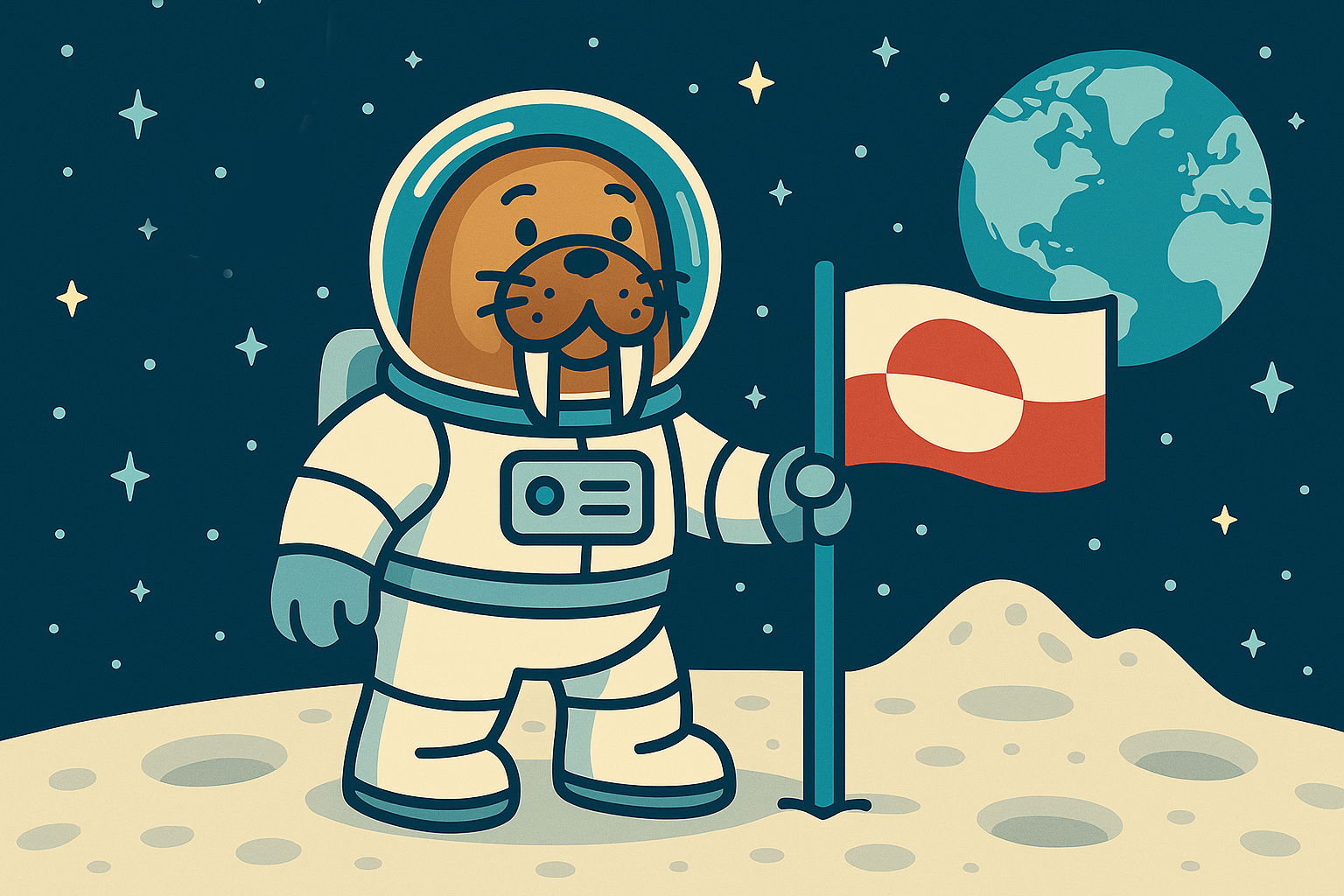 Tuugaaq walrus on the moon