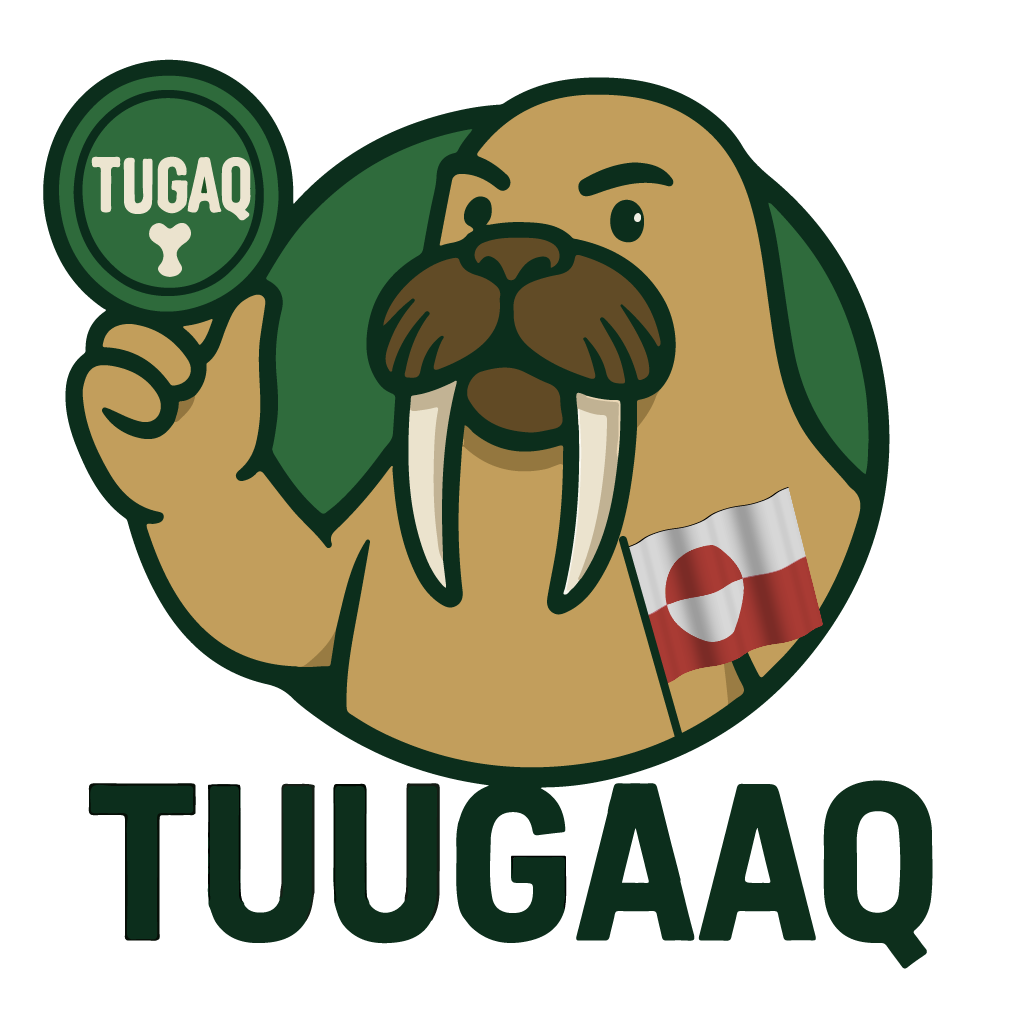 Walrus holding coin with flag